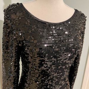 Black sequin dress by Laundry by Shelli Segal